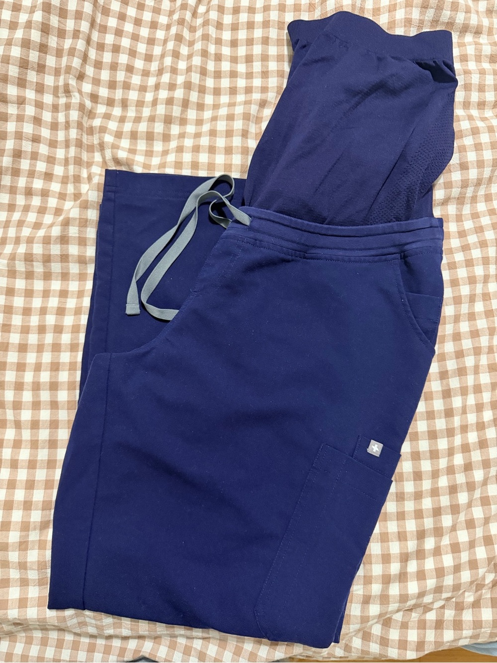 Figs Navy Blue Maternity Scrub Pants